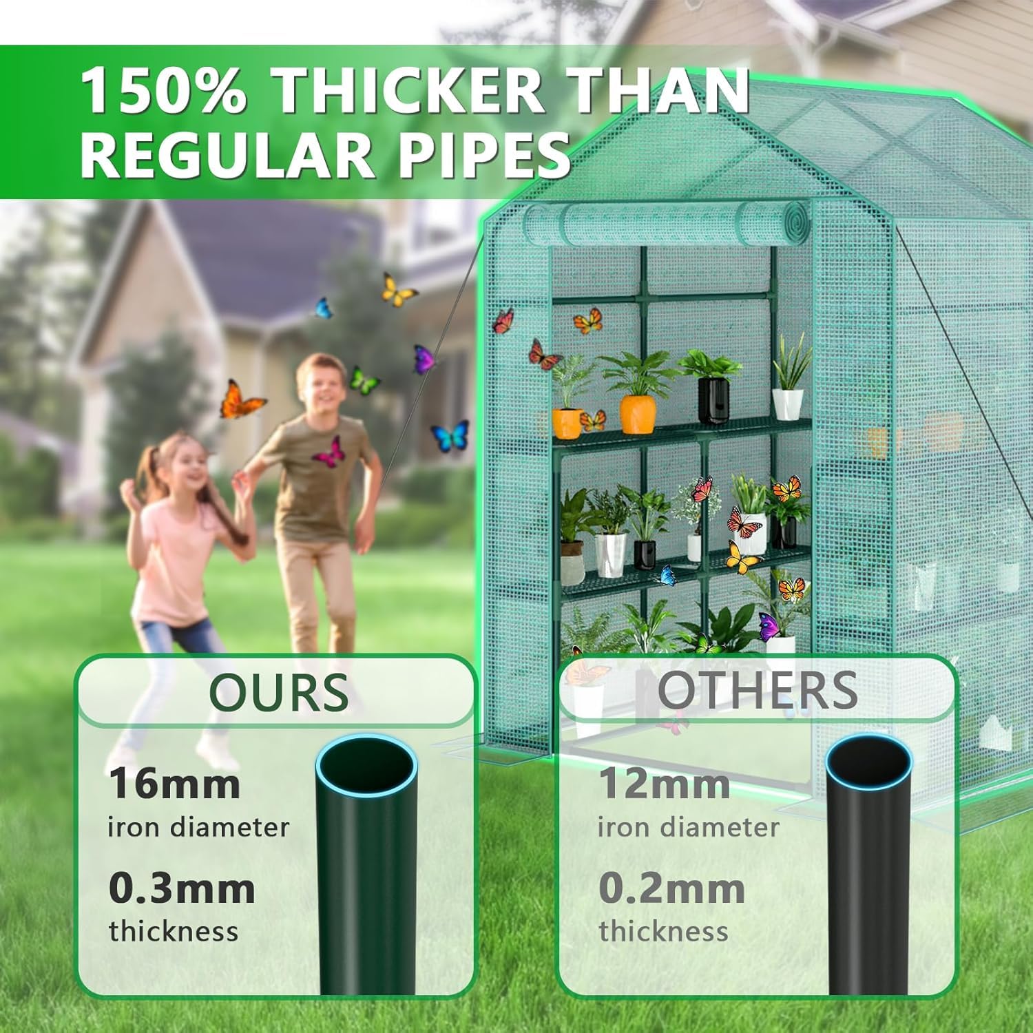 Gardennet Greenhouse is easy to assemble without tools for quick setup