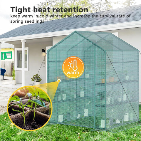 Gardennet Greenhouse observation window allows plant monitoring without opening the cover