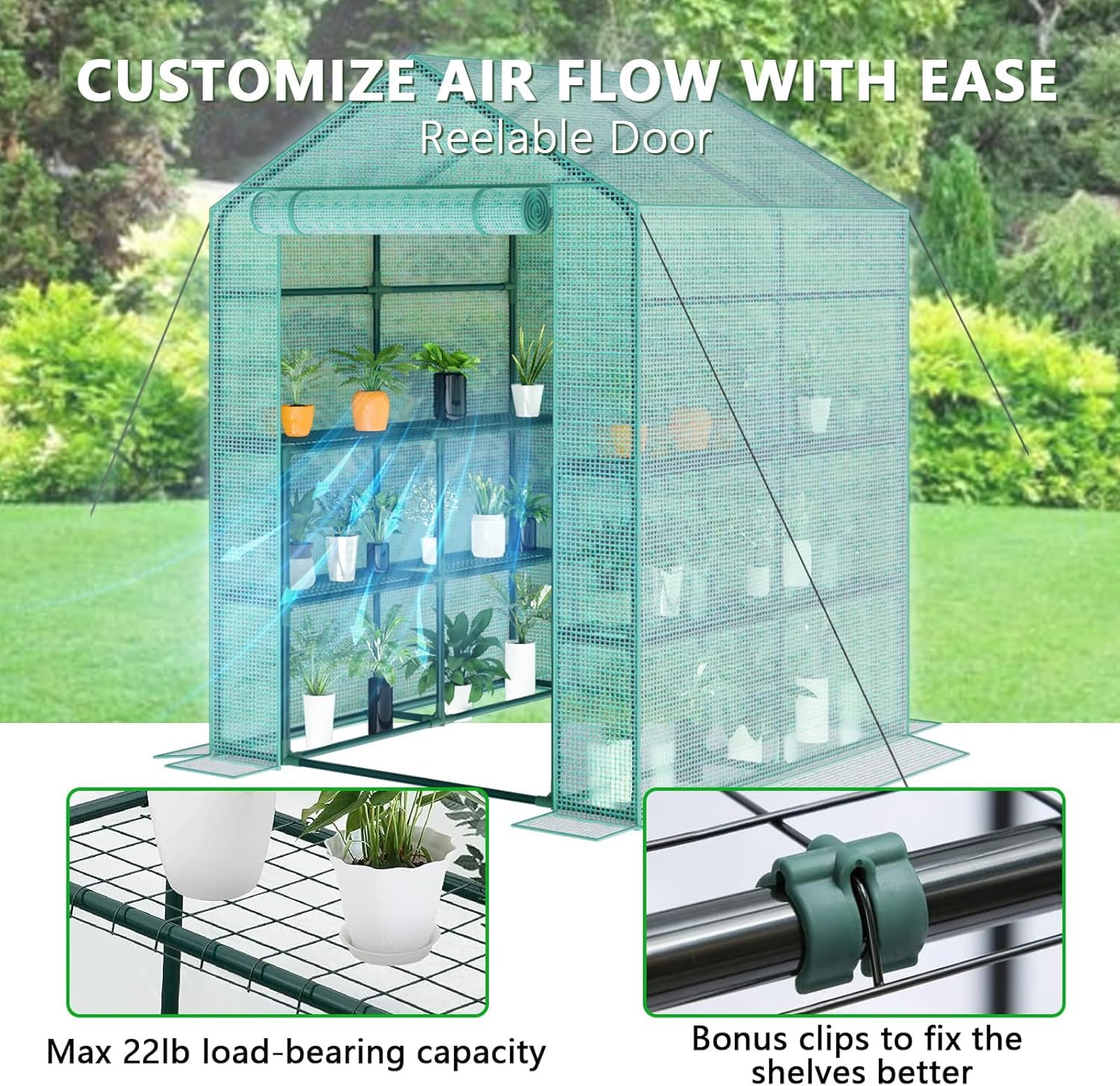 Gardennet Greenhouse uses UV‑protected cover to shield seedlings from harsh sun