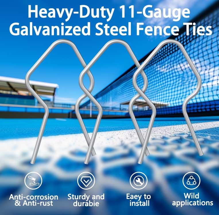 GardenNow ez twist fence clips enable fast, safe installation on various post types.
