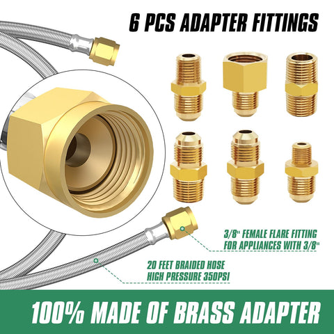 GardenNow propane hose connects to grills, fire pits, and heaters for extended outdoor setups