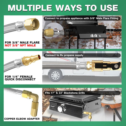GardenNow 1/4 inch quick disconnect ensures fast grill hookups.