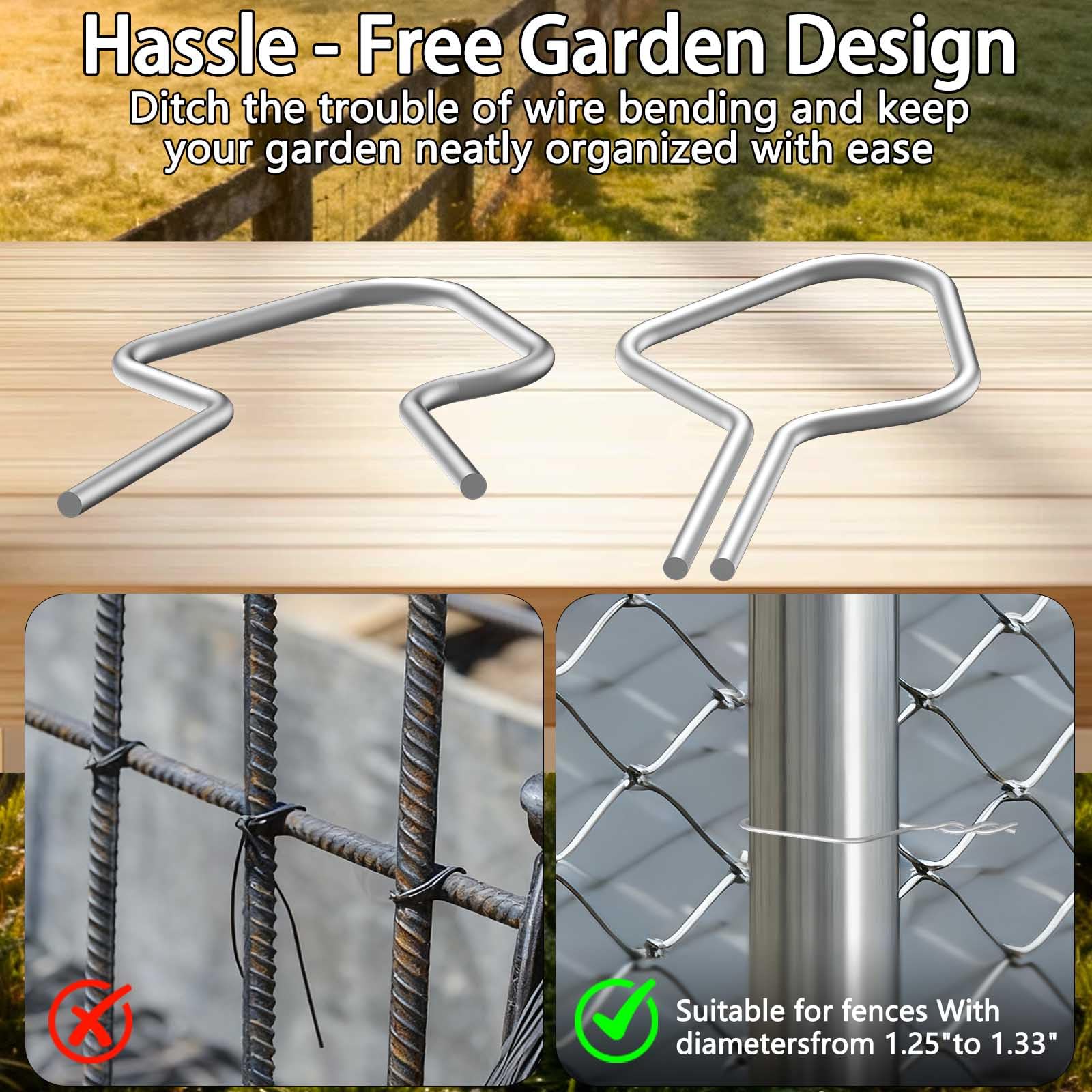 GardenNow rust-resistant clips endure harsh weather.