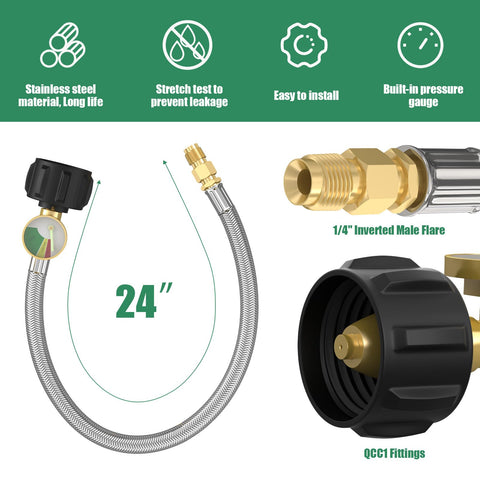 GardenNow stainless steel braided hose provides durable, weather-resistant performance.