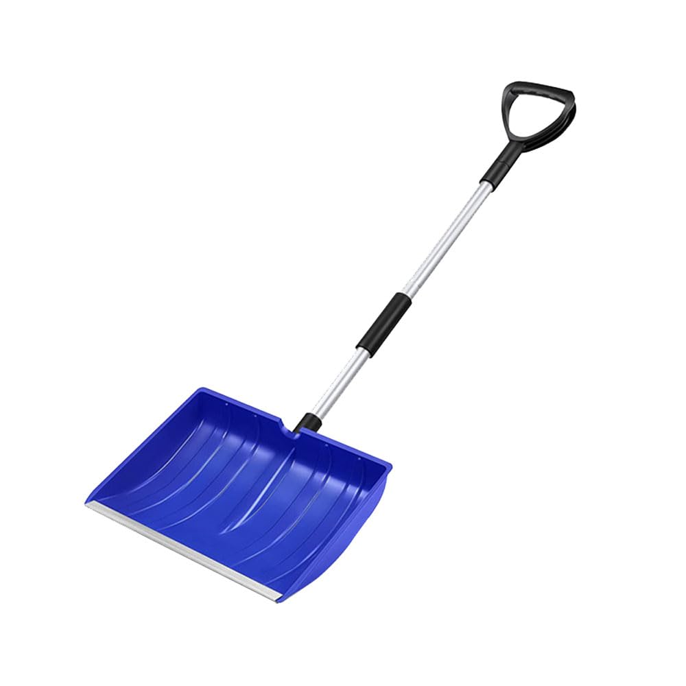GardenPal snow shovel on a driveway with a large-capacity blade for quick clearing.