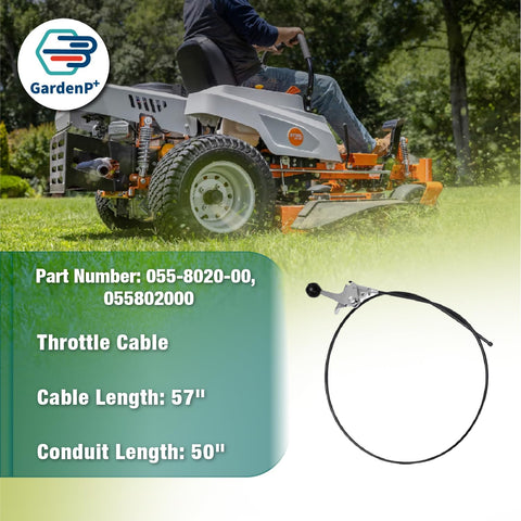 GardenP+ 055802000 throttle cable box showing OEM replacement compatibility.