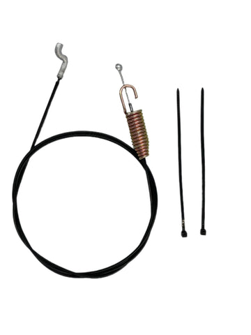 Close-up of GardenP+ auger clutch cable showing durable steel-rubber build