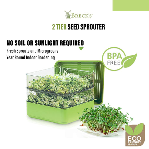 Gardens Alive seed sprouter lid shows vented design for air circulation.