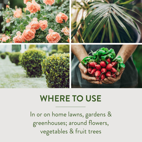 Garden Safe bait around ornamentals highlights garden-friendly use.