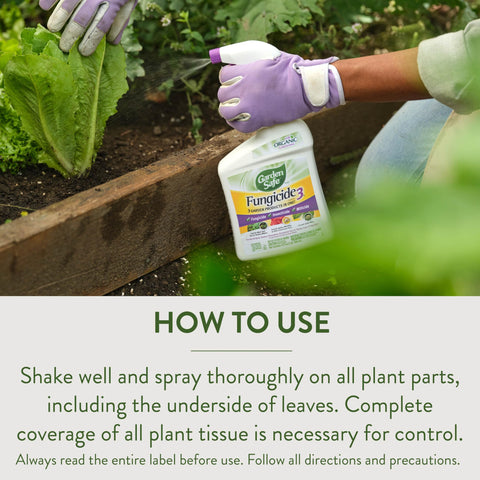 Garden Safe Fungicide 3 neem oil ingredient offers natural plant protection.