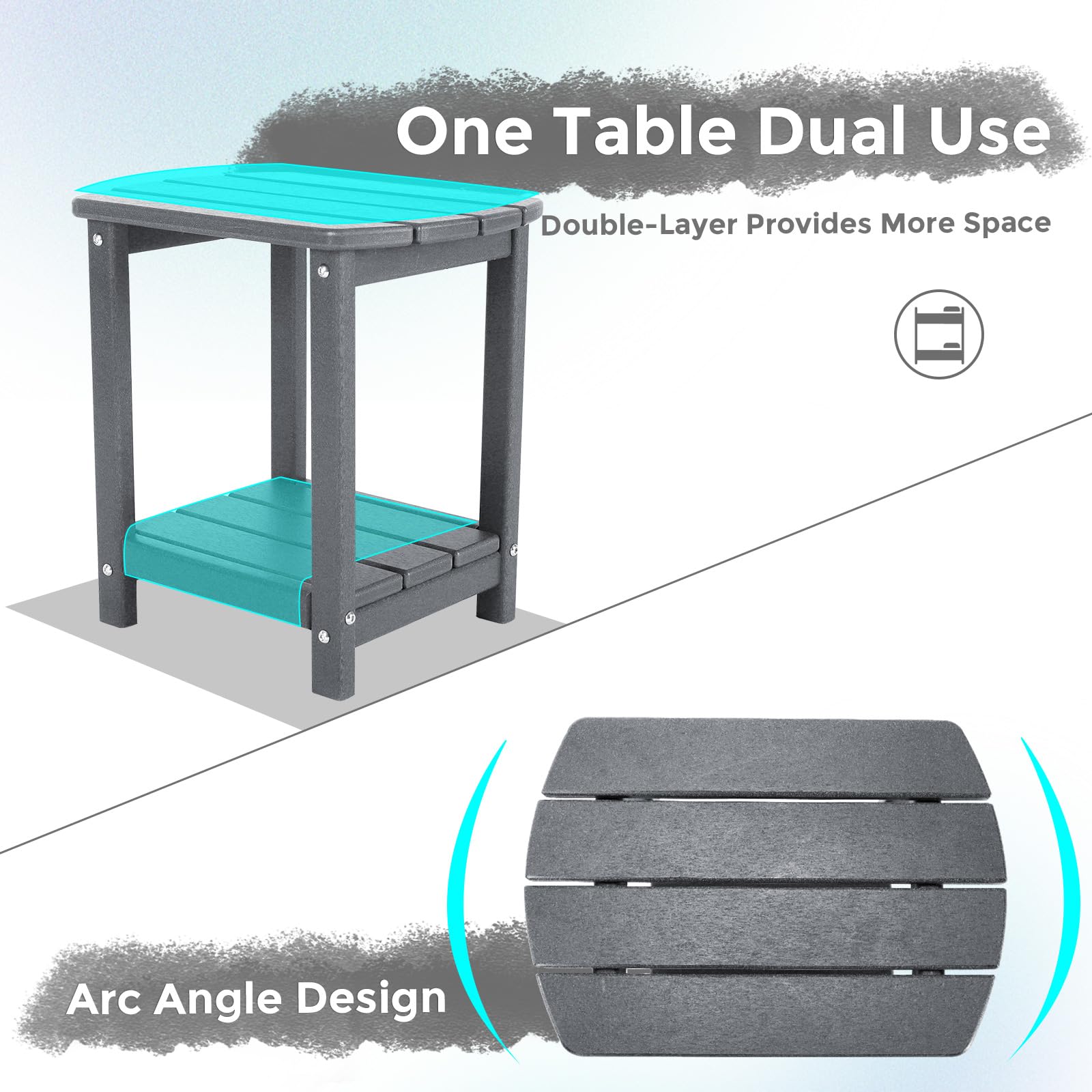 GARDENSTAR two-tier table ships with simple assembly and clear directions.