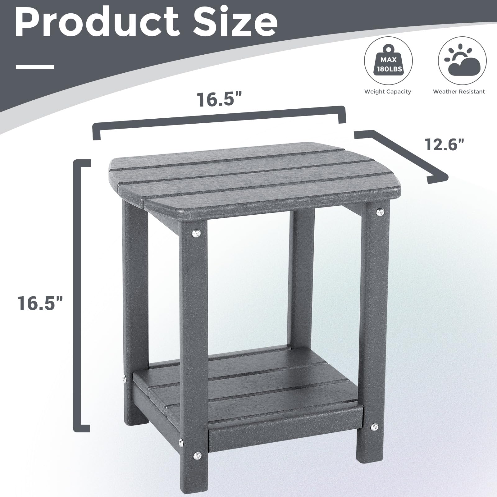 GARDENSTAR Adirondack table with color options for mood-driven outdoor styling.