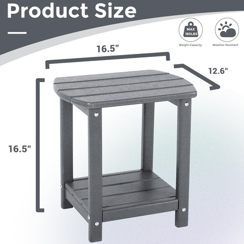 GARDENSTAR Adirondack table with color options for mood-driven outdoor styling.
