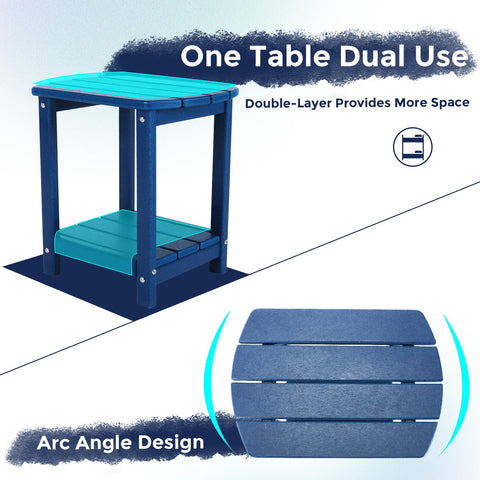 GardenStar Adirondack square outdoor side table easy-assembly for quick setup
