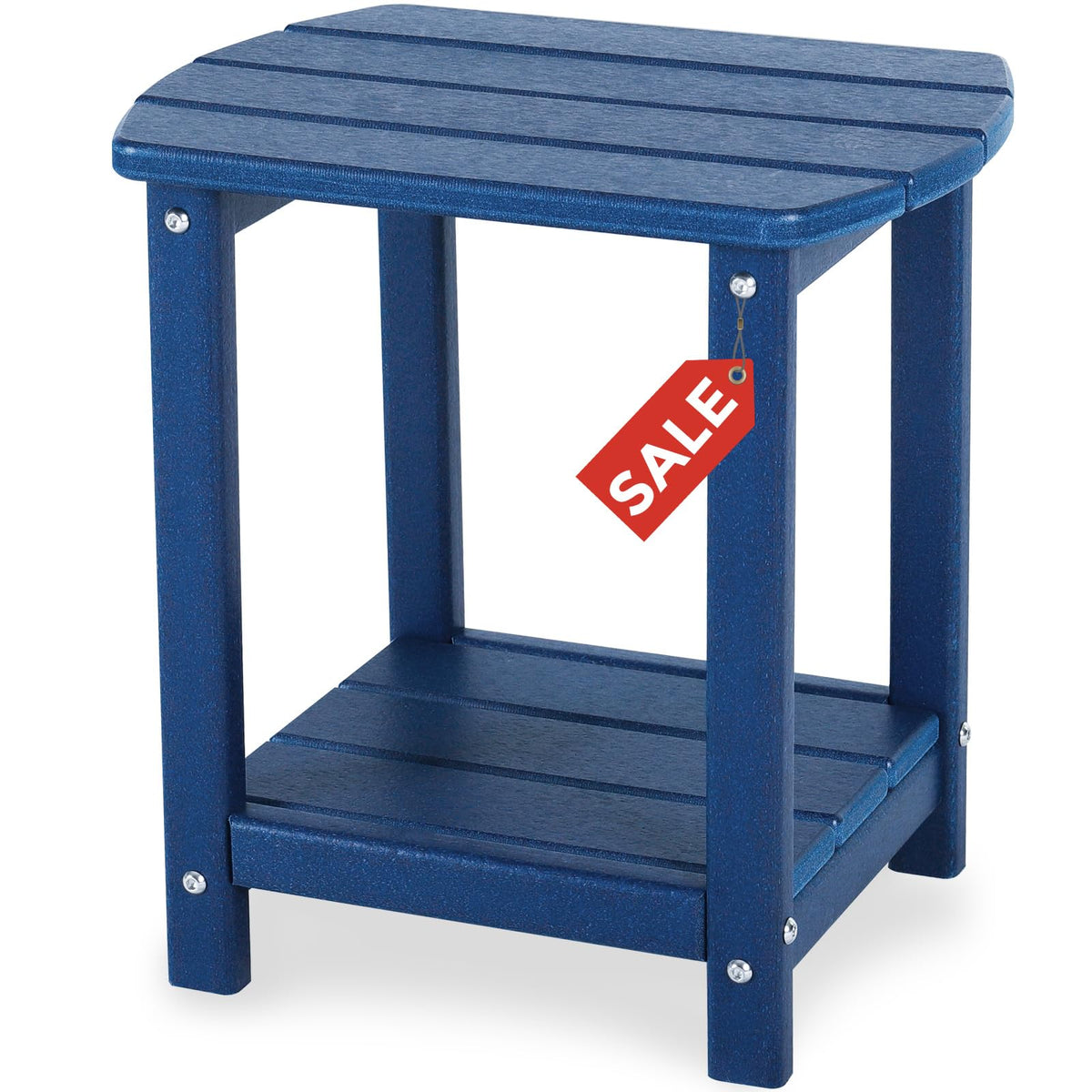 GardenStar Adirondack square outdoor side table top view shows compact design for small patios