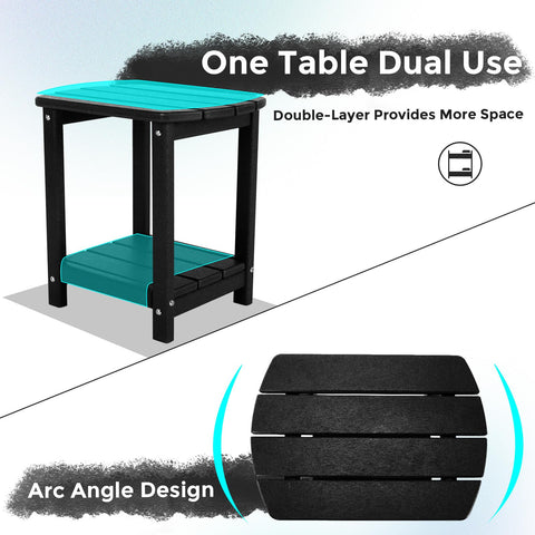 Gardenstar Adirondack square side table shows simple assembly in minutes.
