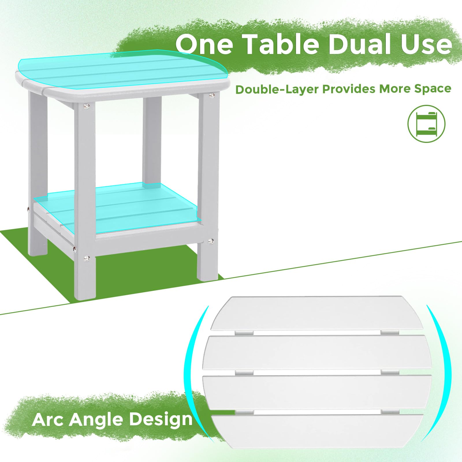 GARDENSTAR compact dimensions fit beside chairs without crowding.