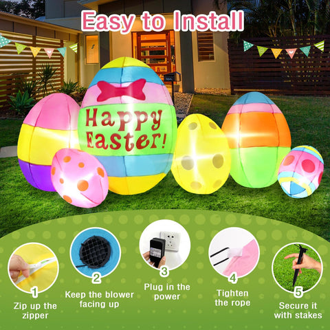 Gardentime inflatable stays stable with sandbags and stakes