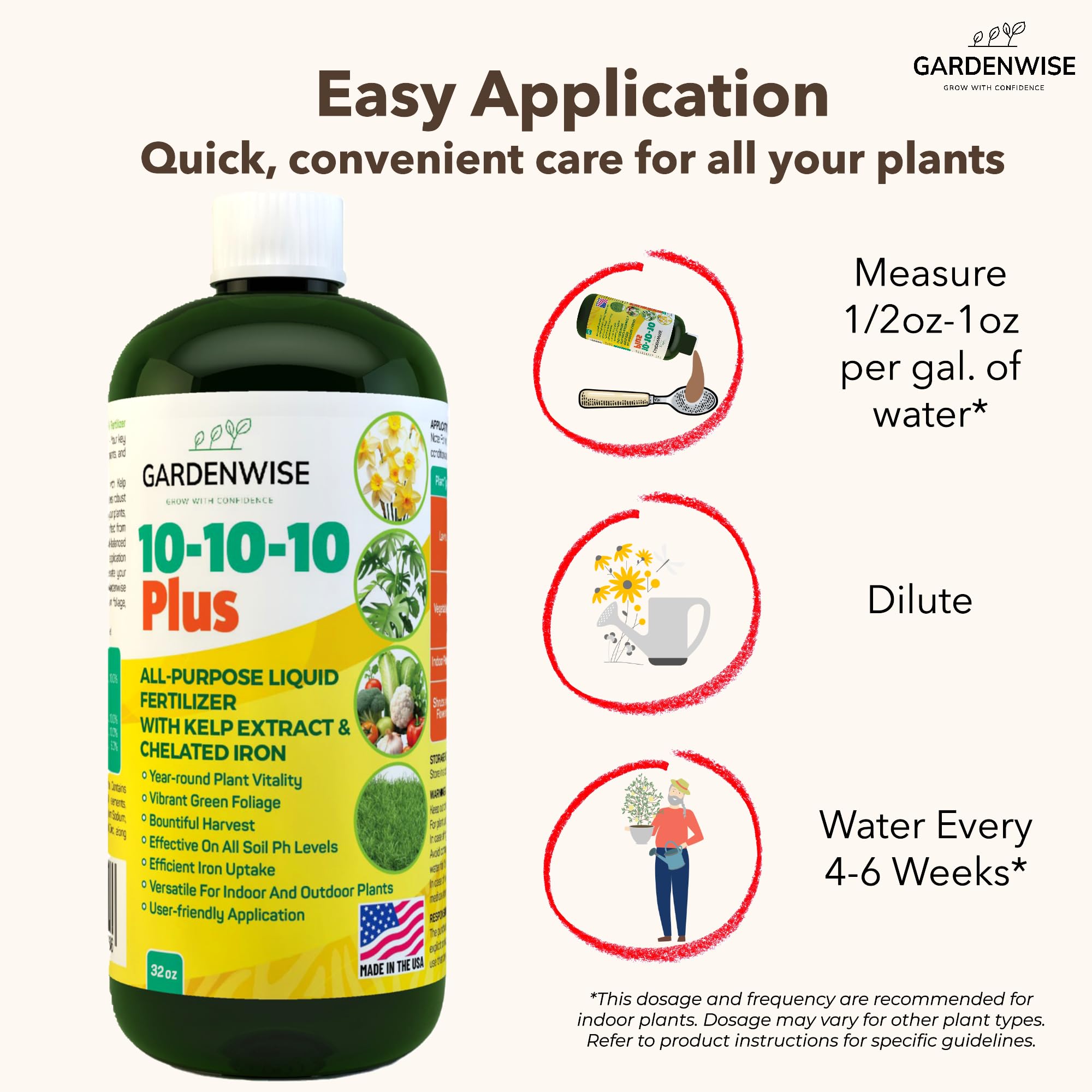 GardenWise chelated iron ensures greener, vibrant leaves across soils