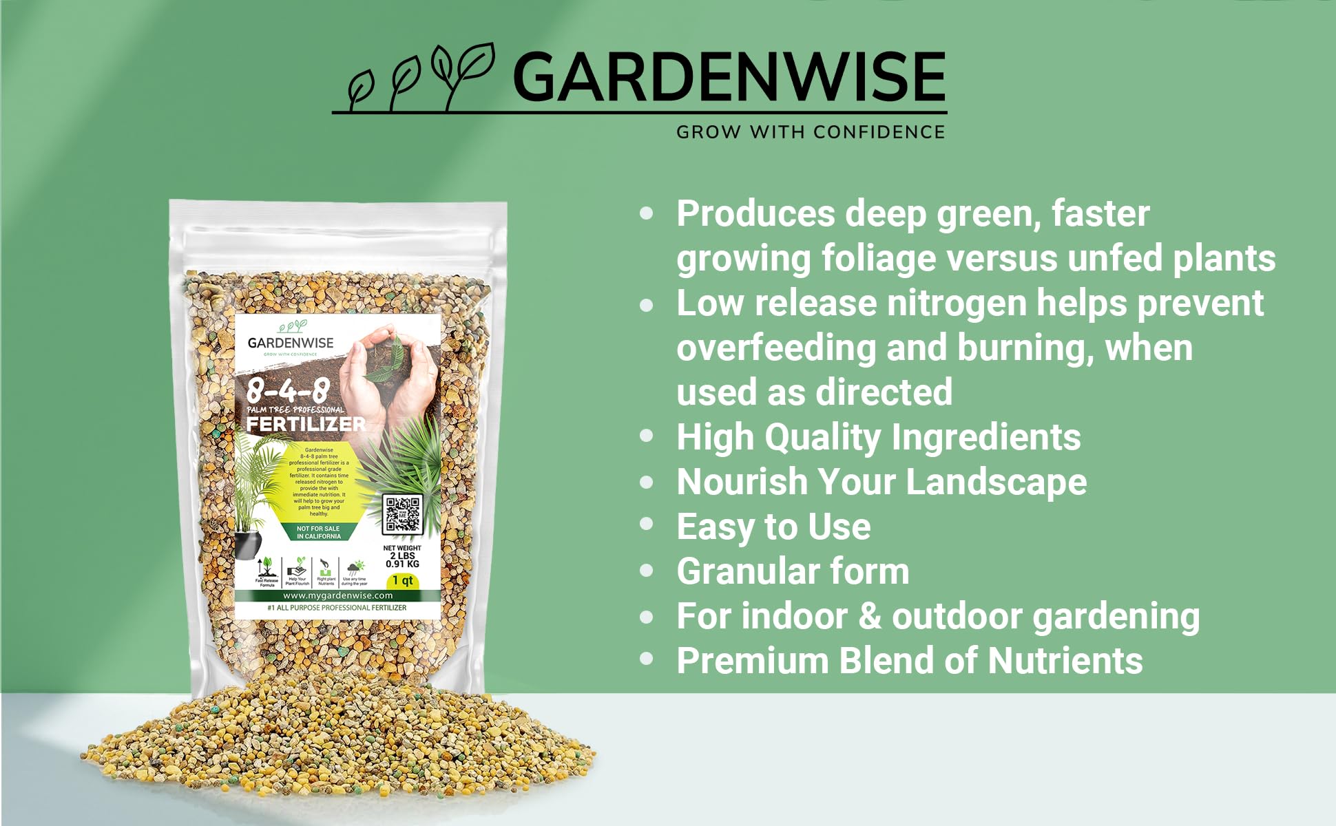Gardenwise continuous nutrition schedule for three seasonal feedings.