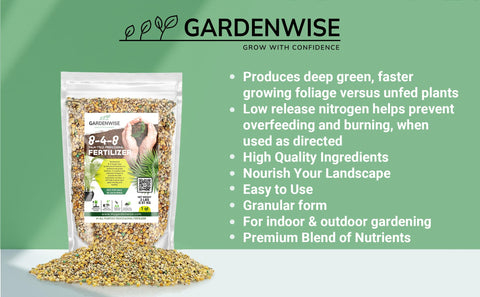 Gardenwise continuous nutrition schedule for three seasonal feedings.