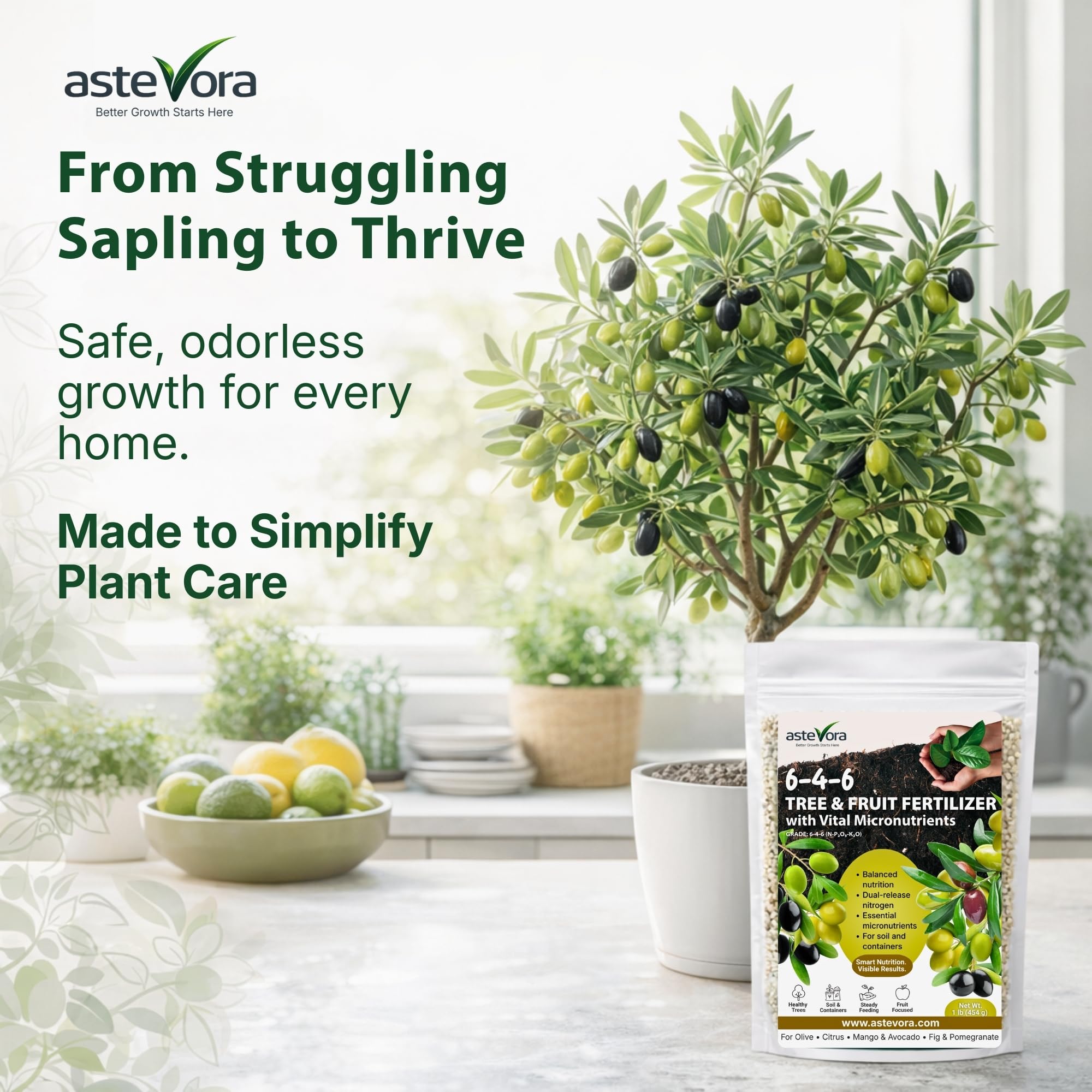 GardenWise fruit tree nutrition solution highlighting balanced formula