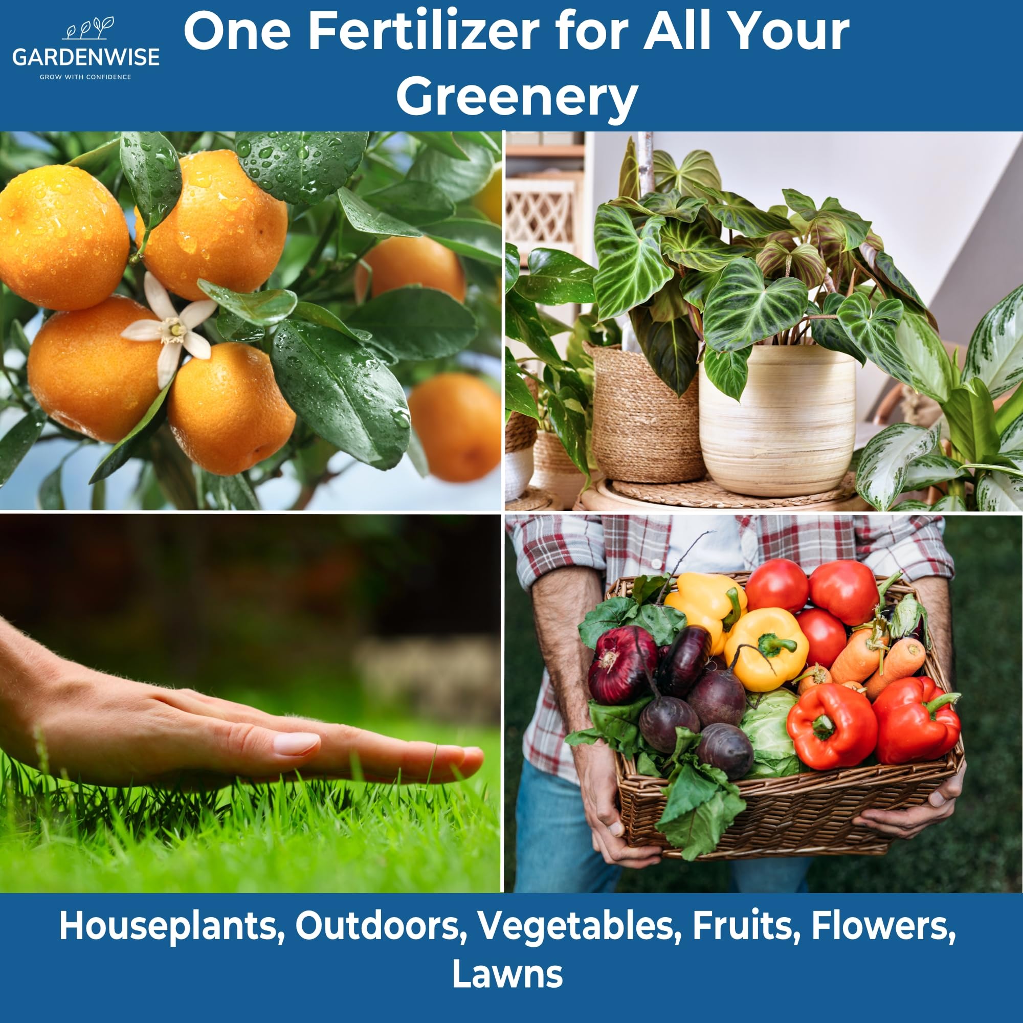 Gardenwise indoor-outdoor plant food for versatile use.