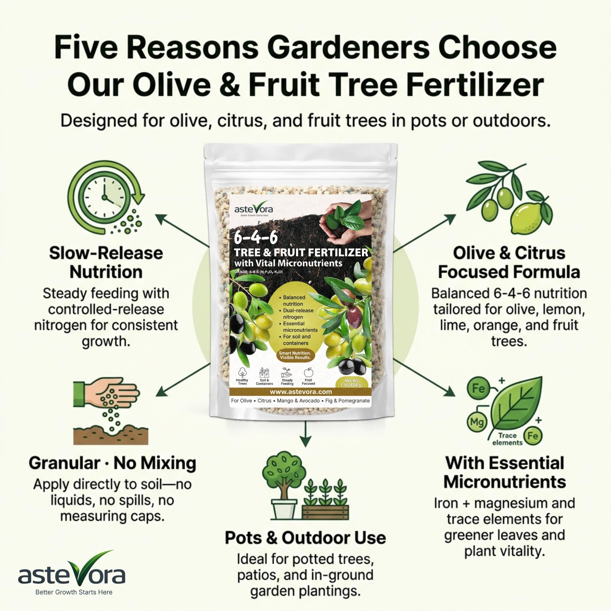 GardenWise iron and magnesium micronutrients support deep green leaves