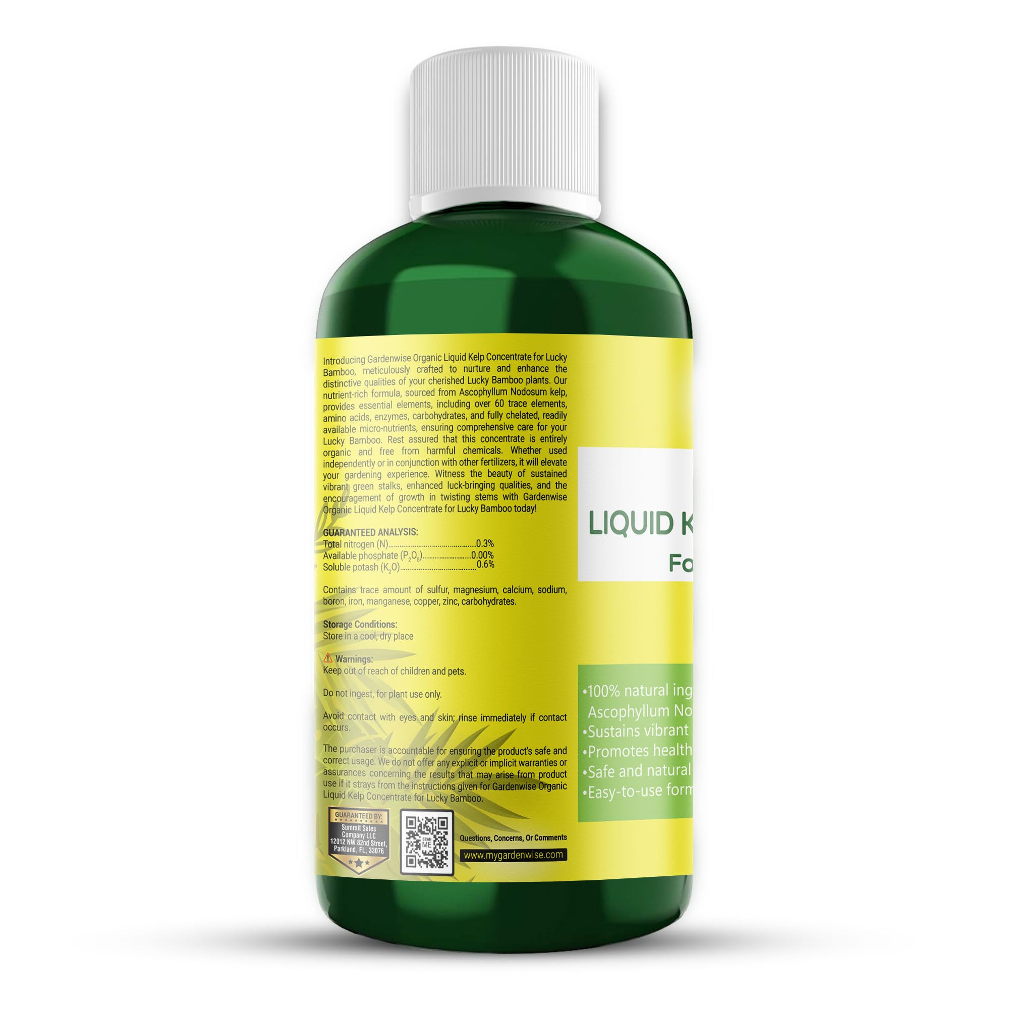 GardenWise kelp concentrate dilution step demonstrates easy, versatile feeding for hydroponic or soil plants.