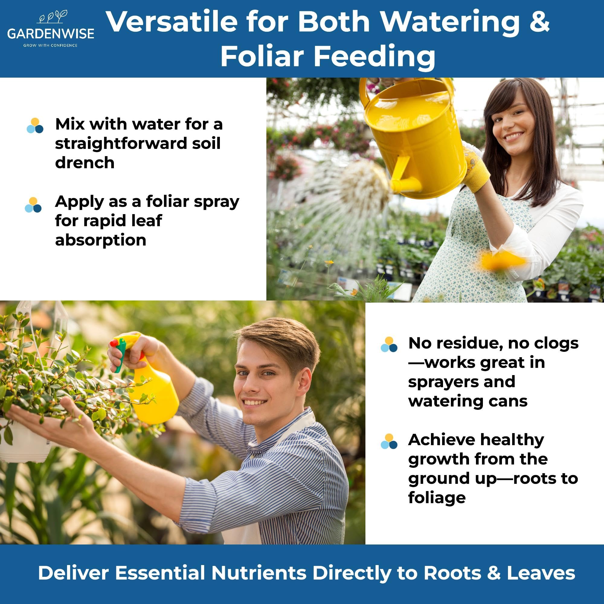Gardenwise lawn fertilizer application for healthy turf.