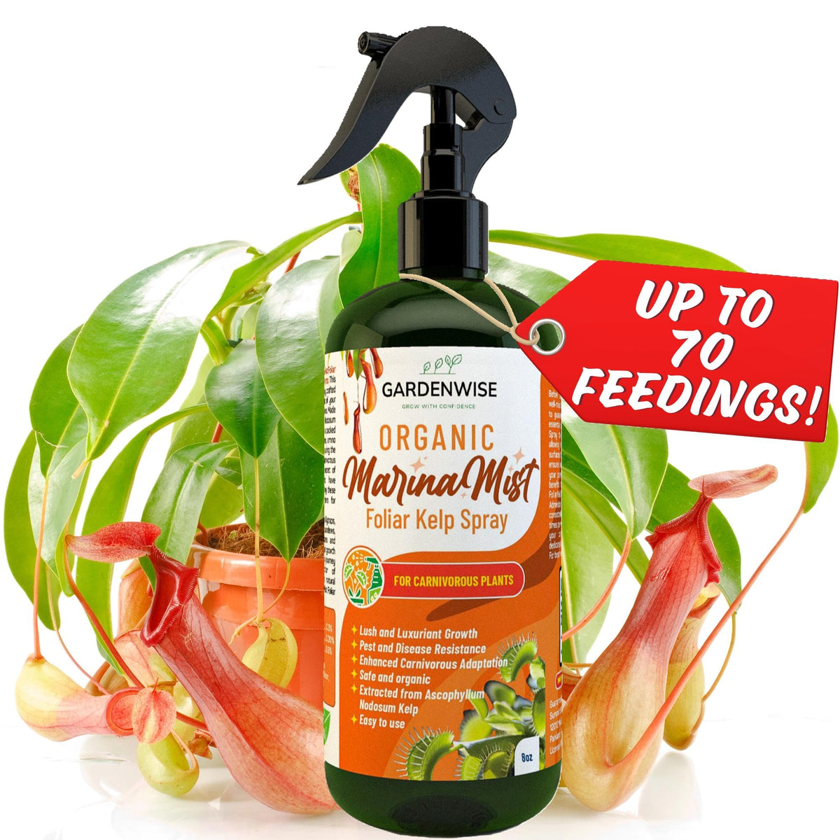 GardenWise Marina Mist bottle pour enables easy application for carnivorous plants.
