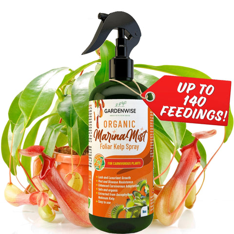 GardenWise Marina Mist bottle ready for carnivorous plants, boosting micronutrients.