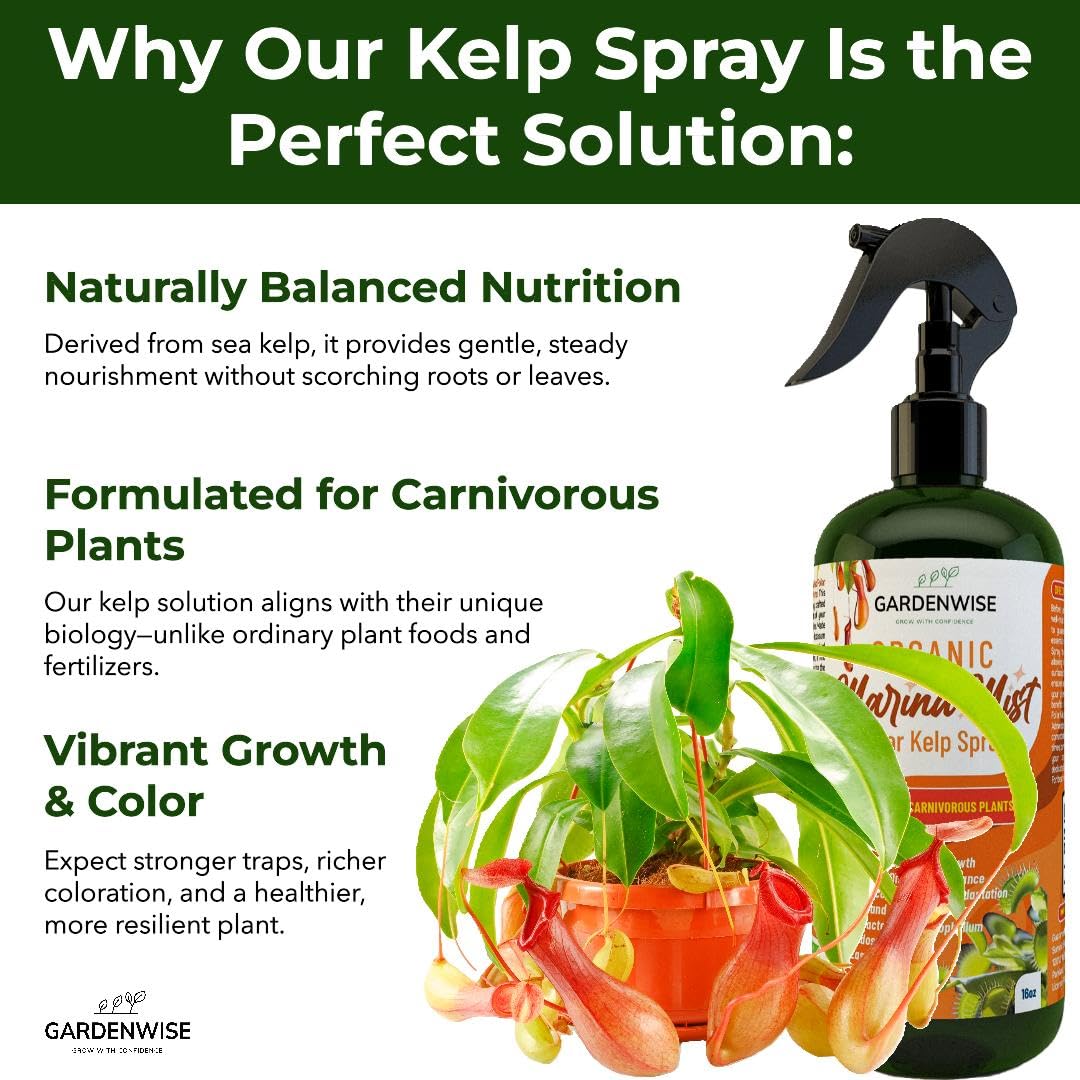 GardenWise Marina Mist spray close-up shows even coverage for leaf feeding.