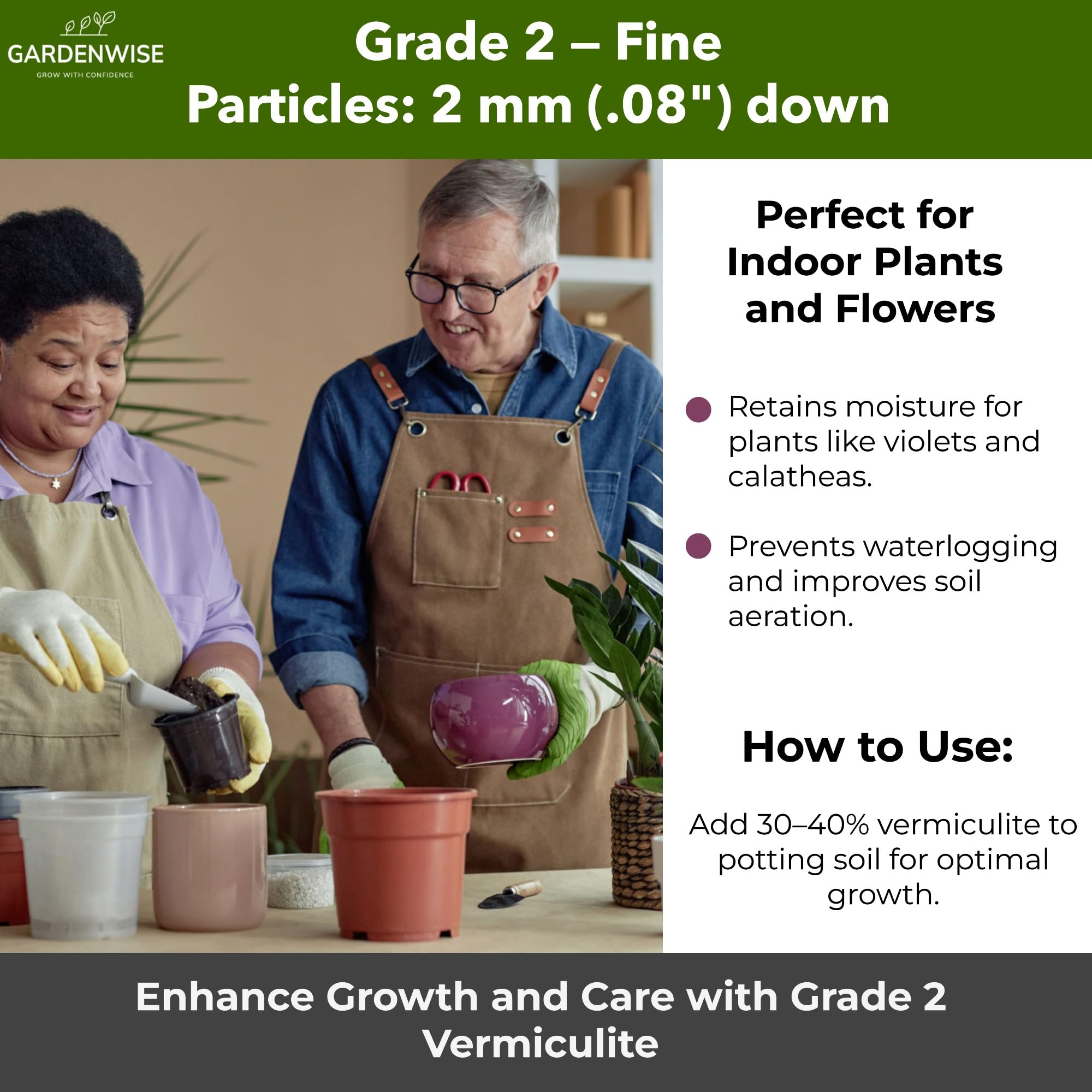 Gardenwise organic safe for all plants without added chemicals.