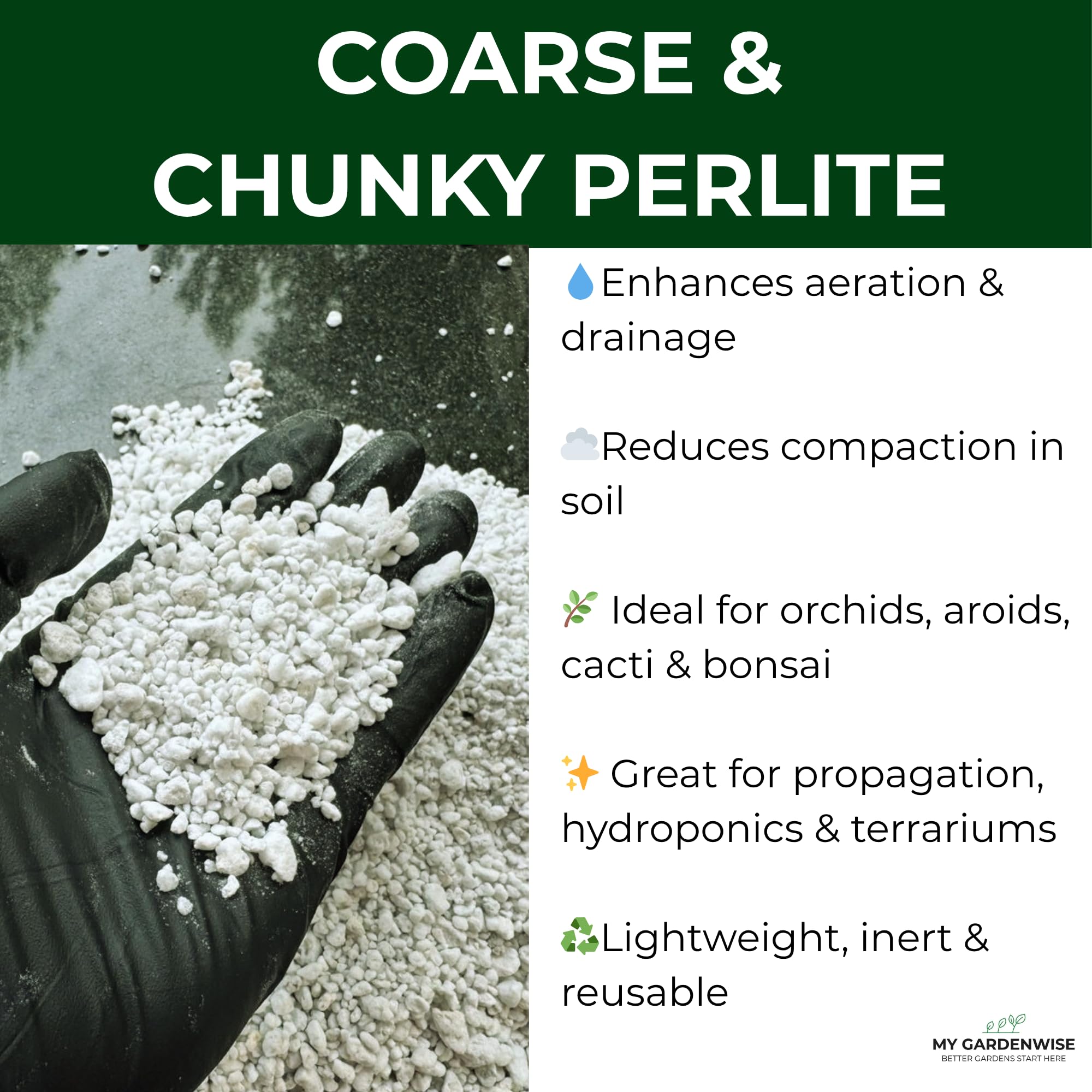 GARDENWISE Perlite enhances drainage and aeration for thriving plant roots.