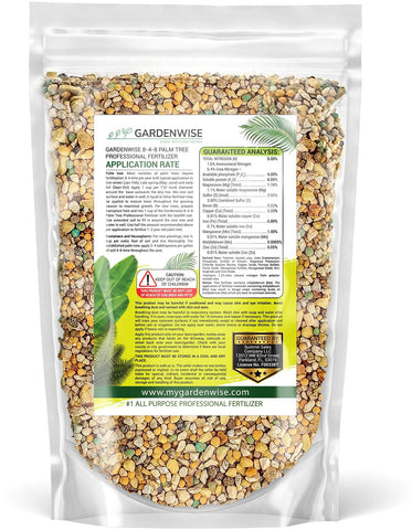 Gardenwise quick-release nitrogen boosts palm growth with fast-acting nutrition.