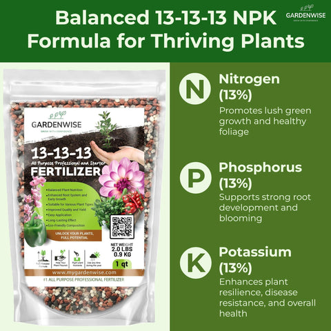 Gardenwise slow-release formula in package for long-lasting nutrition