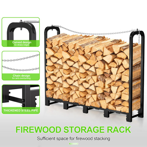 Gardenwork 10-support legs provide extra stability for heavy wood loads
