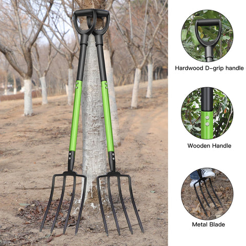 GardenWork Pitch Fork comfortable handling improves control during digging.
