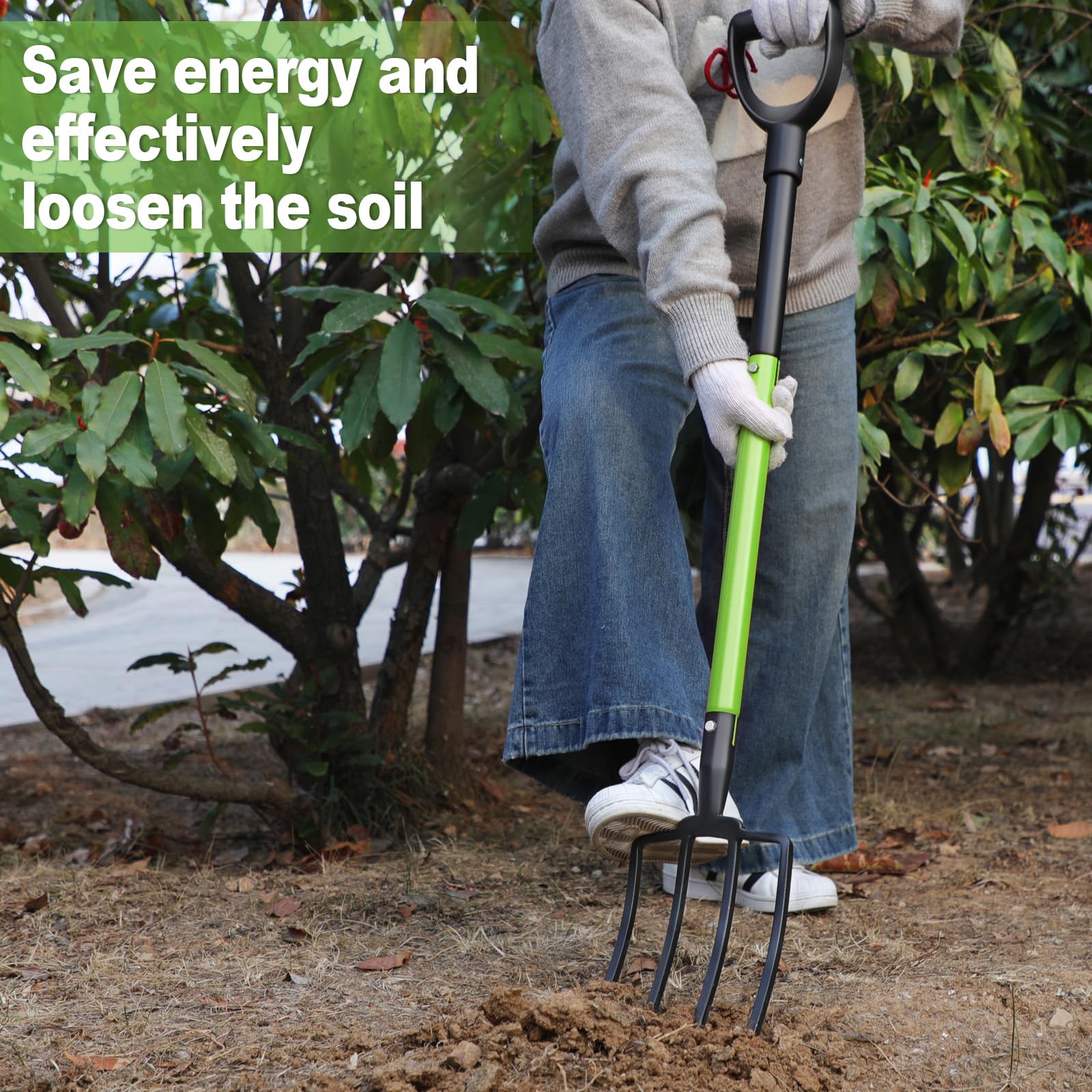 GardenWork Pitch Fork suitable for garden beds, barns, and compost aeration projects.
