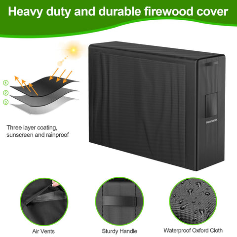 GardenWork side ventilation holes improve drying while keeping stored wood dry.