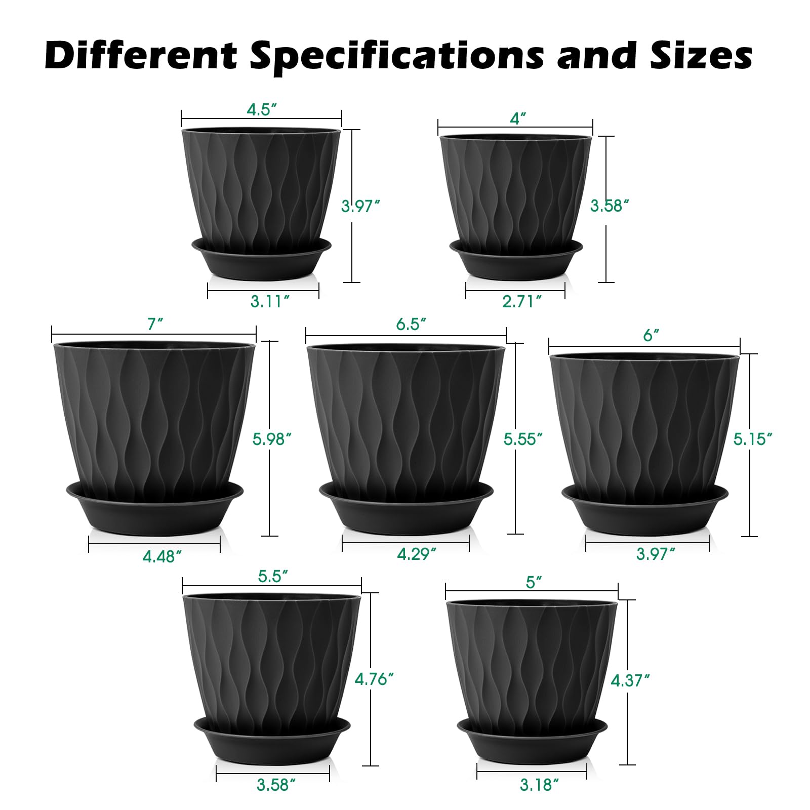 GARDIFE pot drainage holes showcase healthy root drainage and airflow