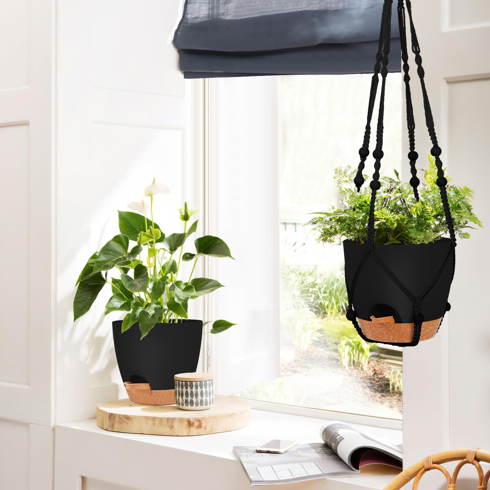 Gardife indoor-outdoor hanging planter display for balconies or patios