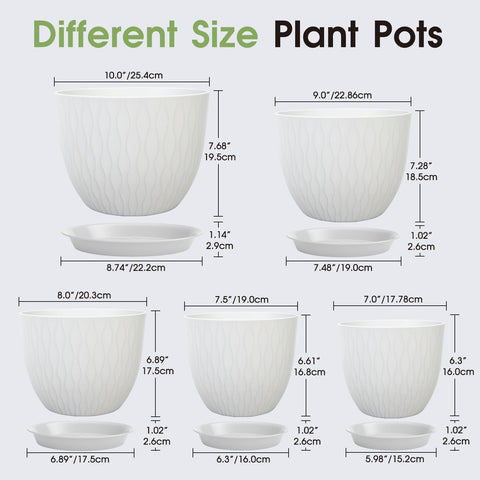 GARDIFE 9-inch plant pot side view showing versatile, space-saving display