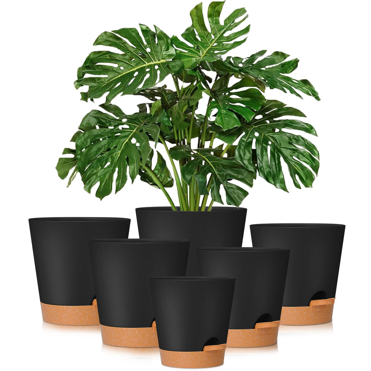 GARDIFE self-watering pot 8-inch with drainage holes and reservoir for healthier roots