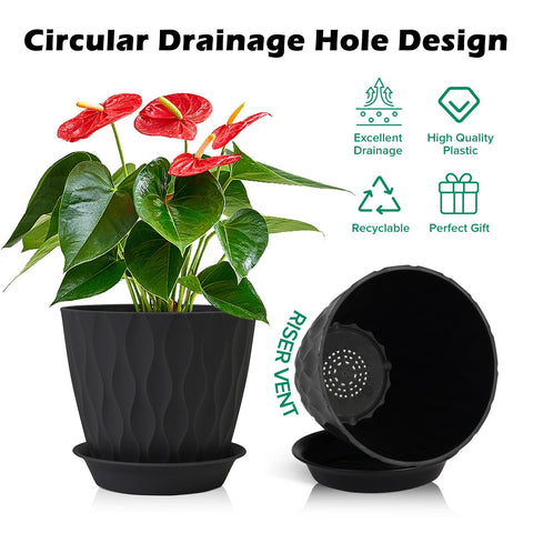 GARDIFE attached tray saucer catches water and soil for tidy surfaces