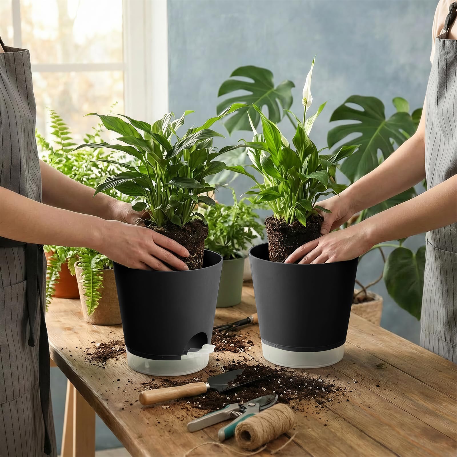 Gardife 5-5-inch pot for succulents and African violets with drainage