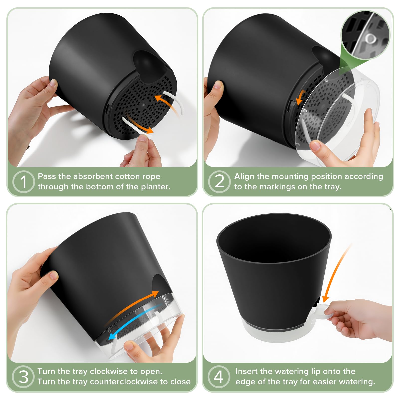 Gardife 6-5-inch pot highlights built-in reservoir and even water distribution