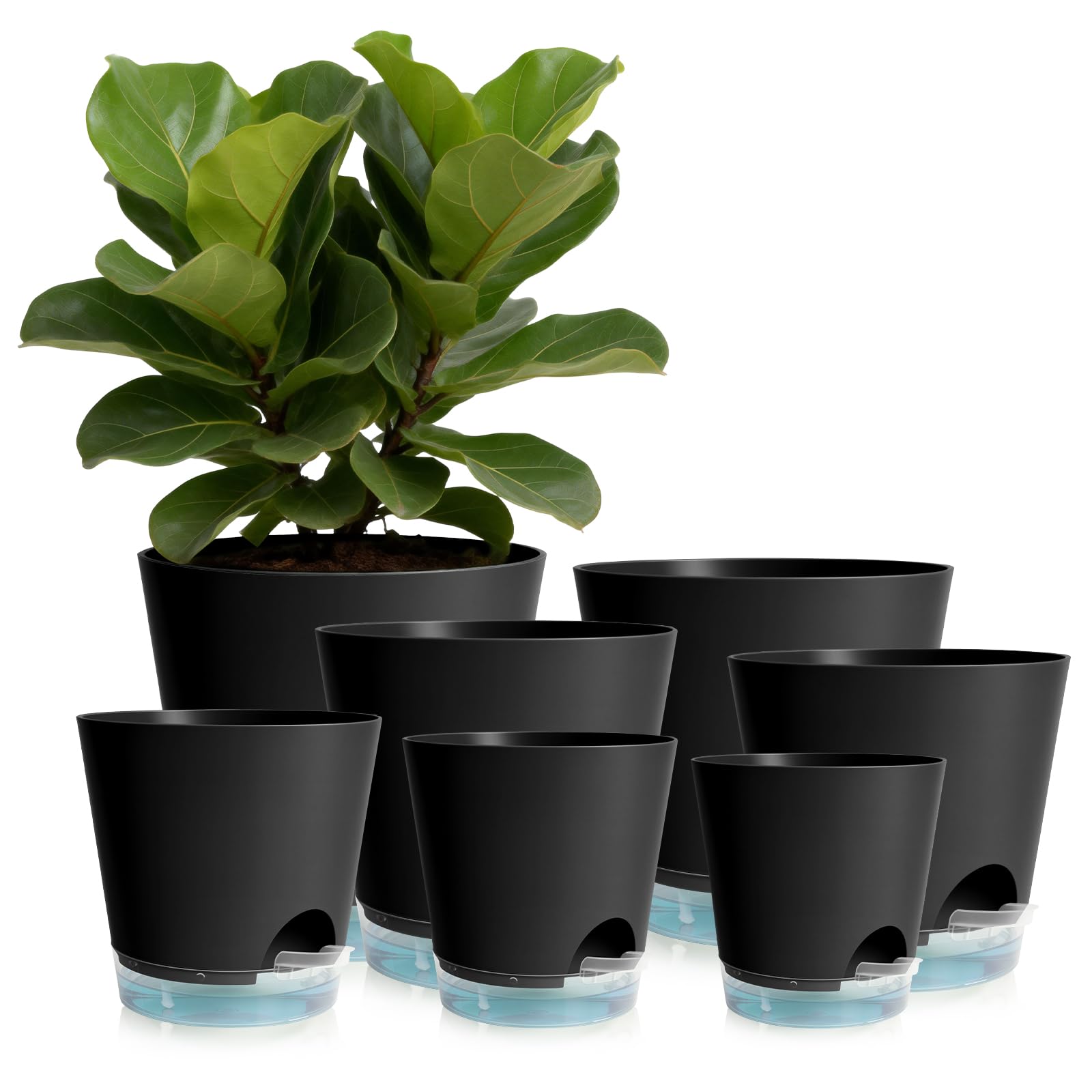 Gardife self-watering pot in 8-inch size with reservoir for steady moisture