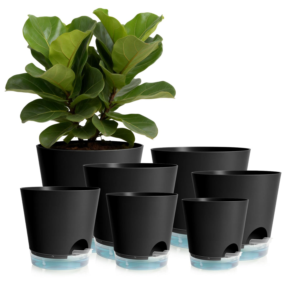 Gardife self-watering pot in 8-inch size with reservoir for steady moisture